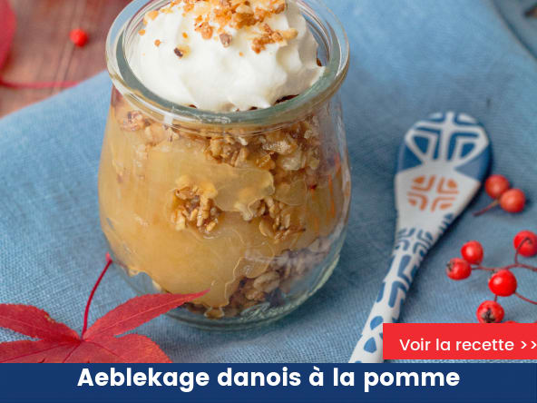 Gammeldags aeblekage ou dessert danois à la pomme